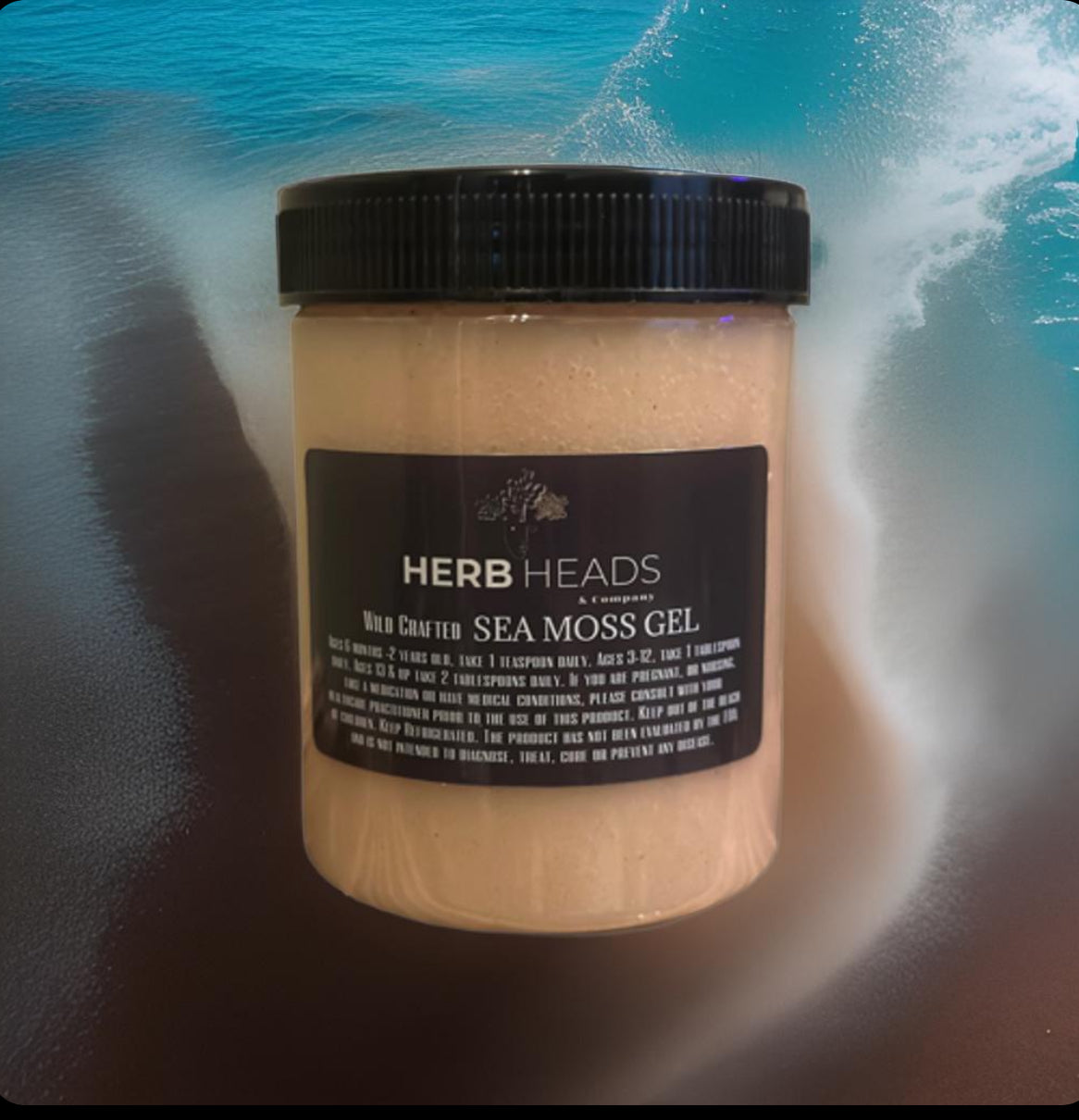 Wild Crafted Raw Sea Moss Gel  “The King of the Sea”.   (24 oz.)