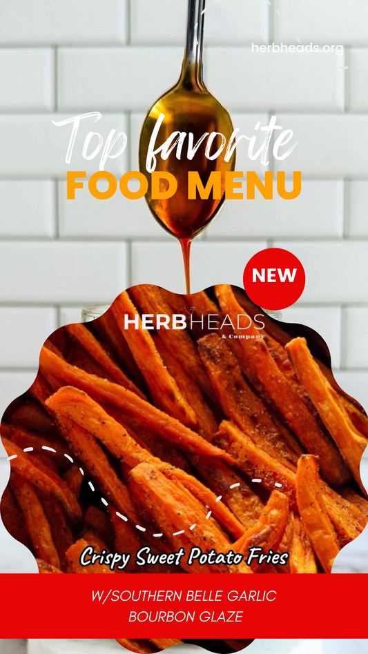 Crispy Sweet Potato Fries w/ Southern’ Belle Garlic Bourbon Glaze