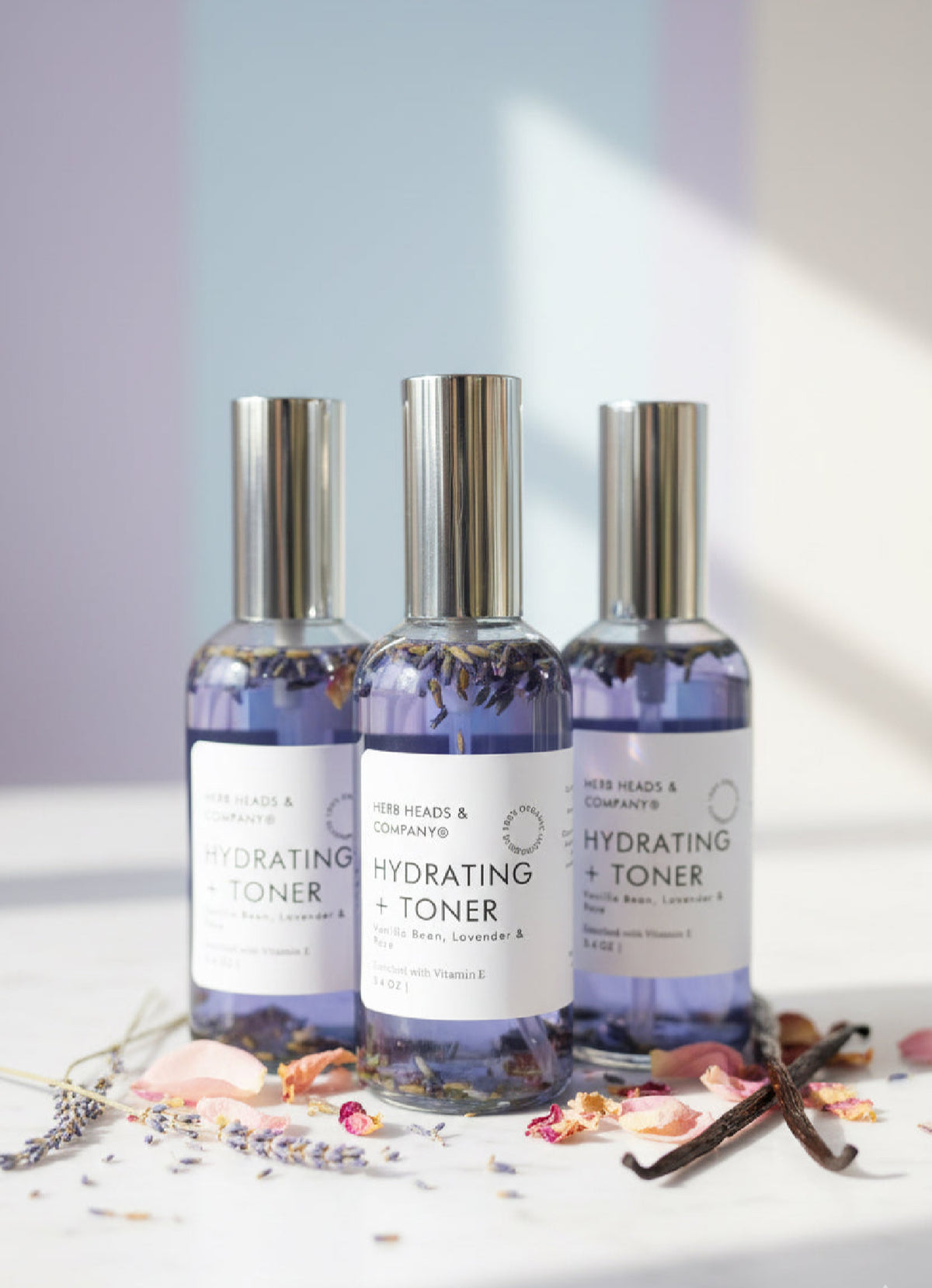 PURE •Hydrating Face Toner with Rose, Lavender, Blue Lotus & Vanilla bean extract