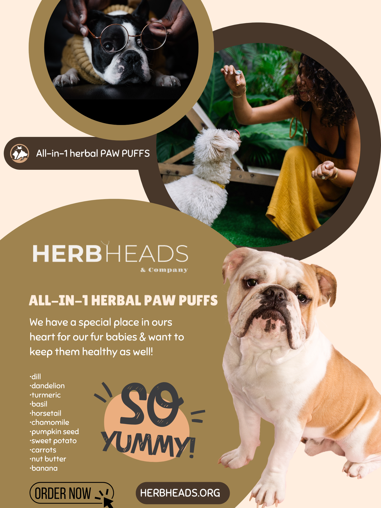 PAW PUFFS   •All-in-1 Herbal Doggie Treats
