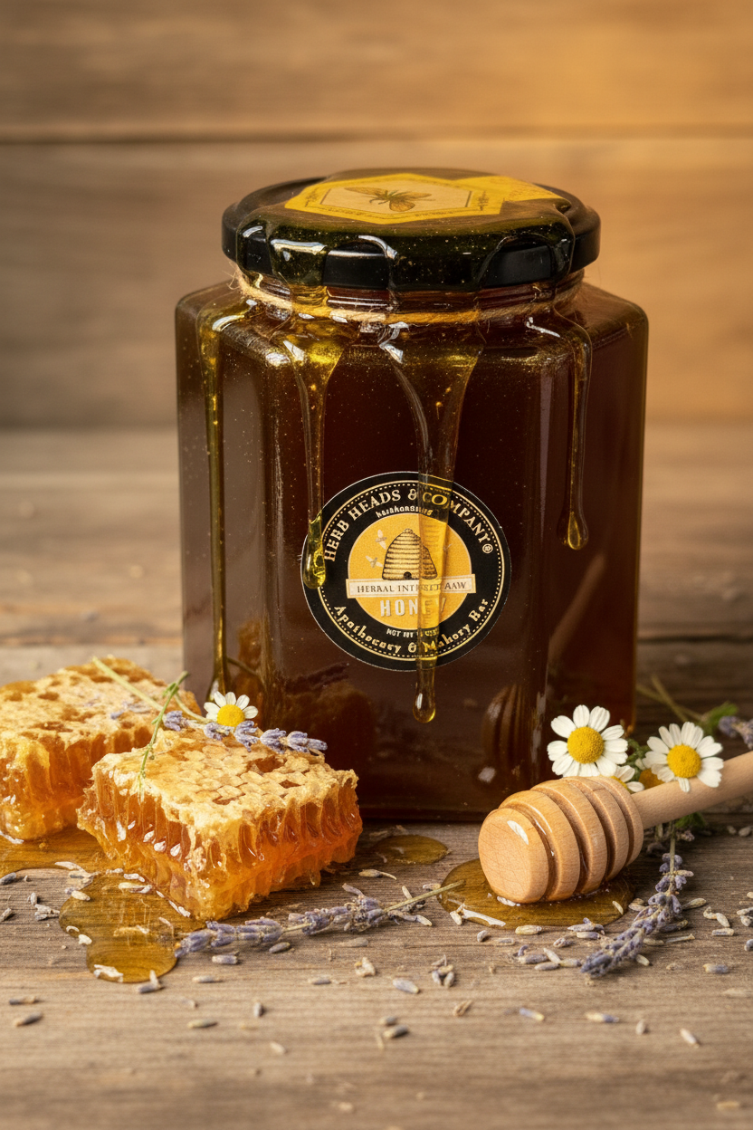 The Honeycomb •Raw Infused-Herbal Honey