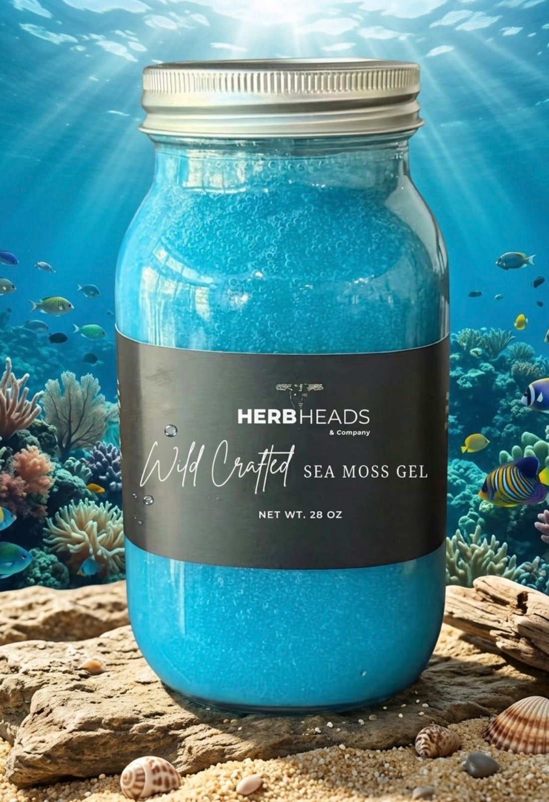 Full Spectrum Wild Crafted Sea Moss Gel “The King of the Sea”.   28 oz.