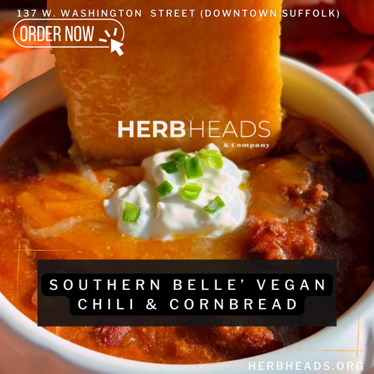 Southern Belle Cajun Vegan Chili & Cornbread